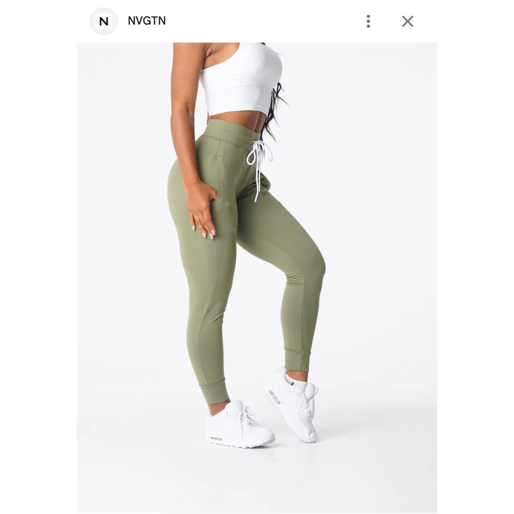 Women's NVGTN OLIVE drawstring JOGGERS xs/s